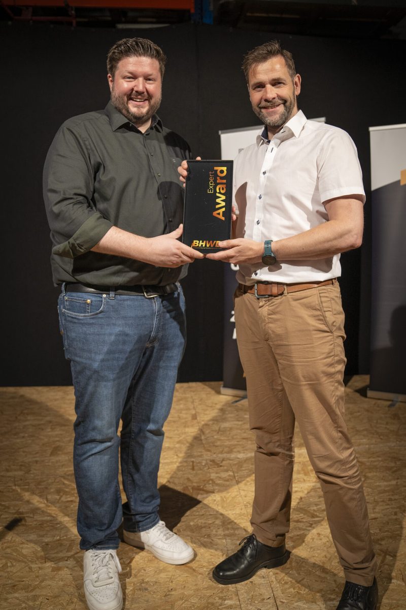 Rolf R. Rehbold bei der Verleihung des BHWD Expert Award